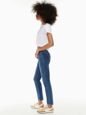 Denim Forum The Yoko High Rise Slim 26W  28L In 3Yrs bleu N Stormy (Medium Wash)